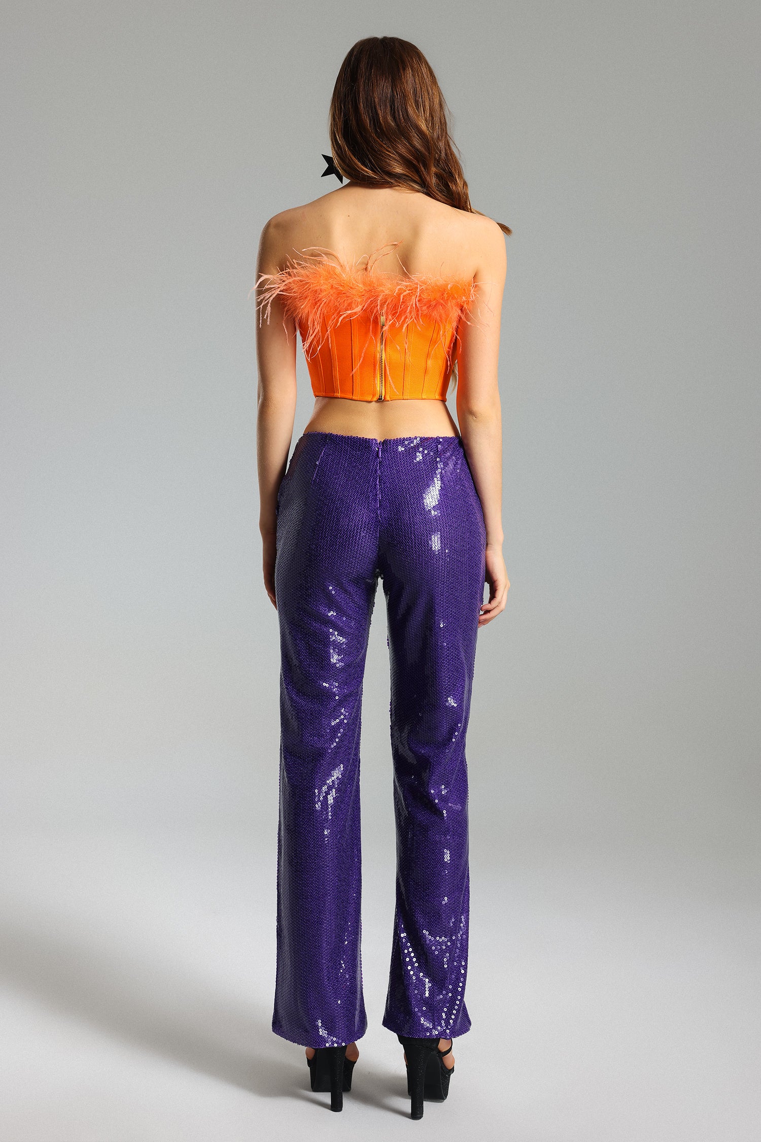 Gala-Feather-Top-Sequins-Pants-Set-1