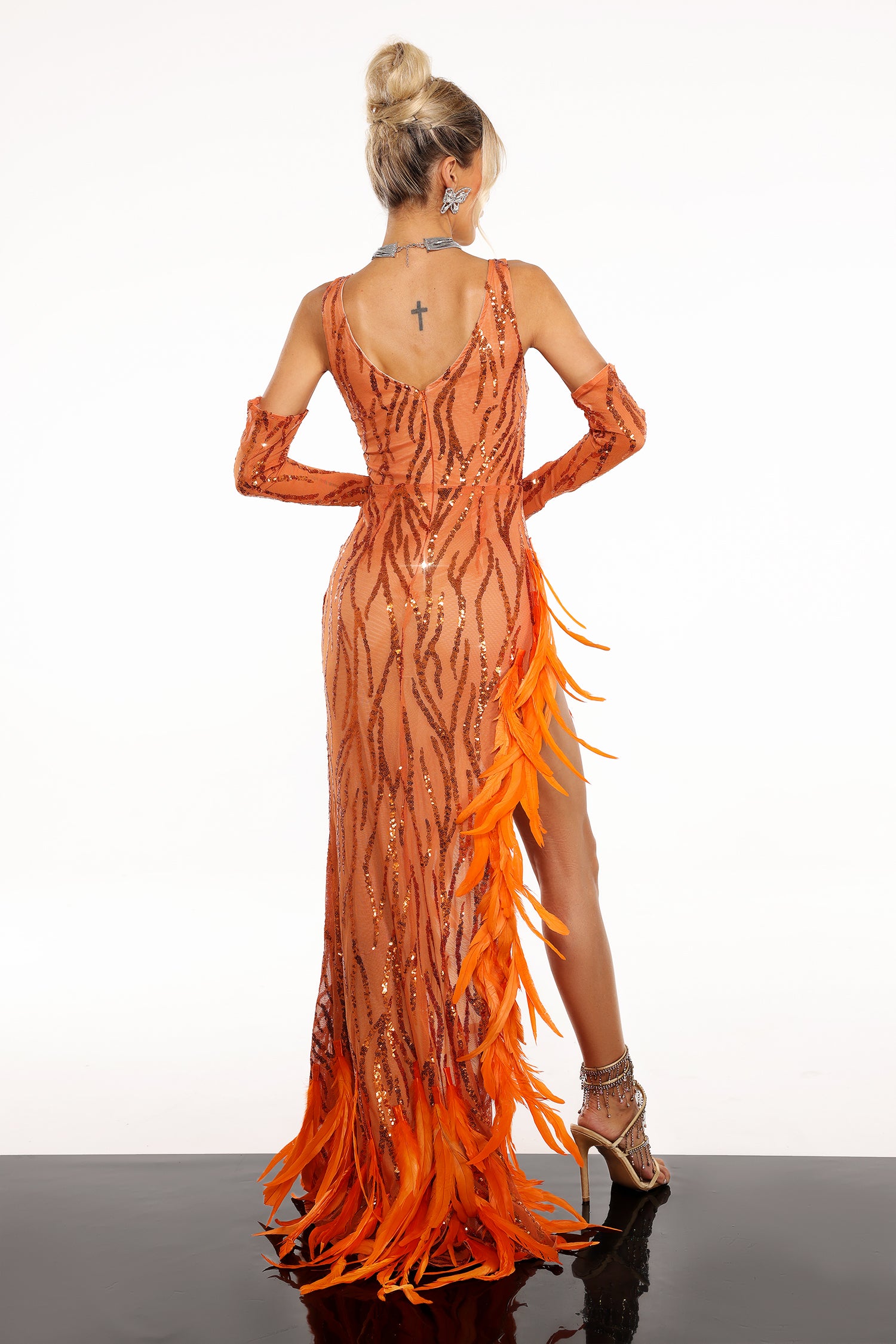 Ludia-Feather-Sequins-Maxi-Dress-1