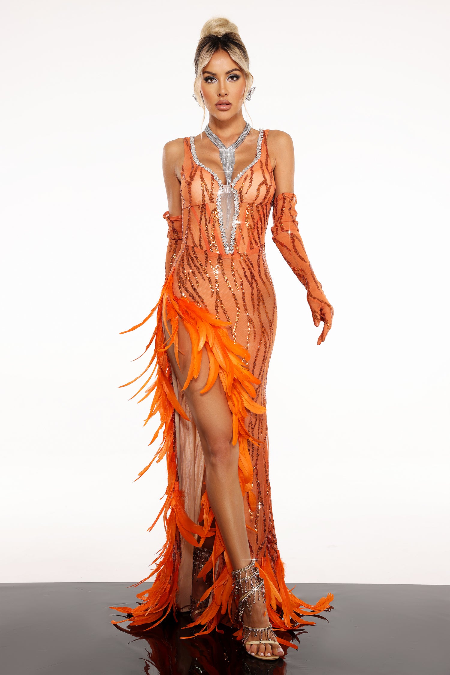 Ludia-Feather-Sequins-Maxi-Dress-2