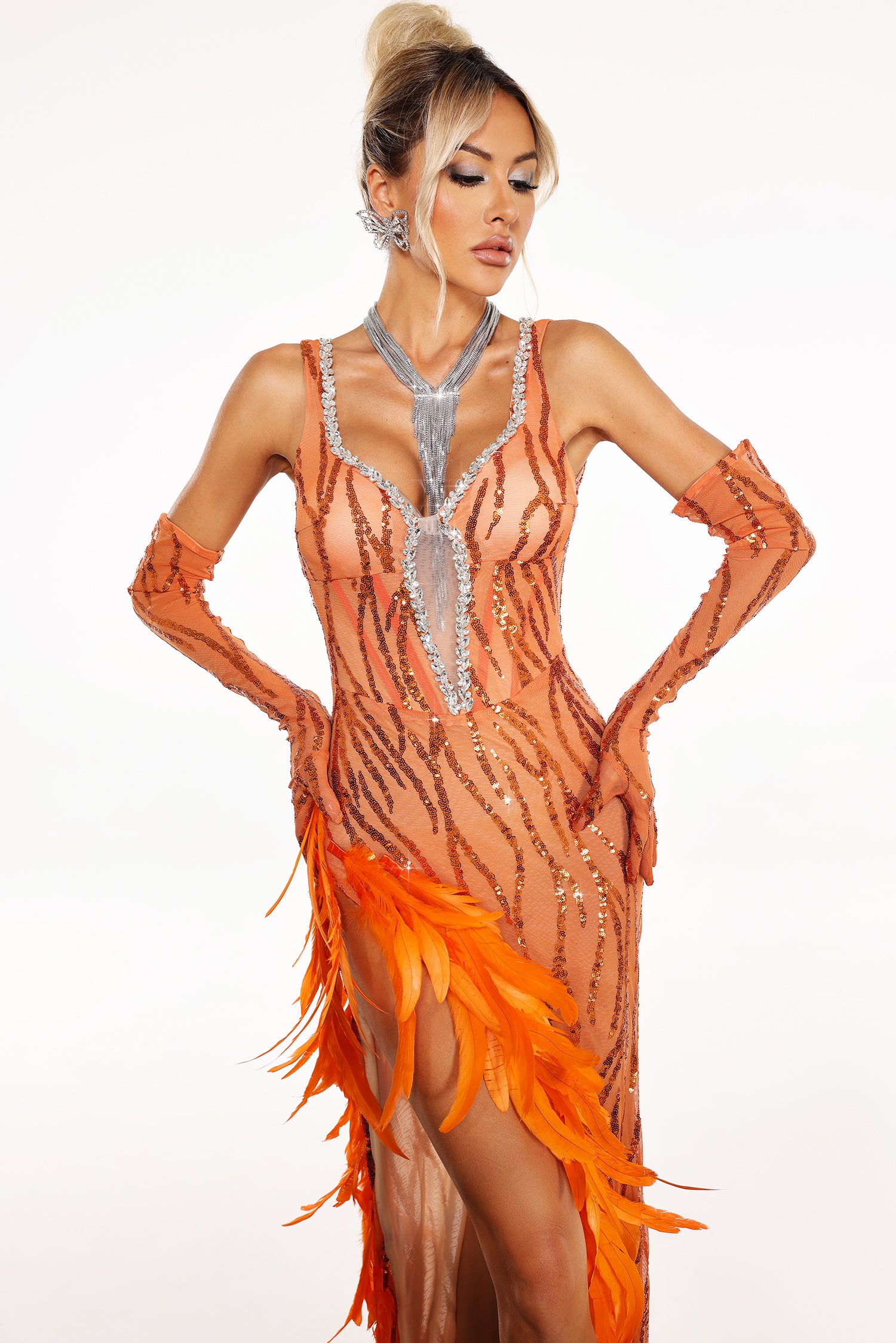 Ludia-Feather-Sequins-Maxi-Dress-3